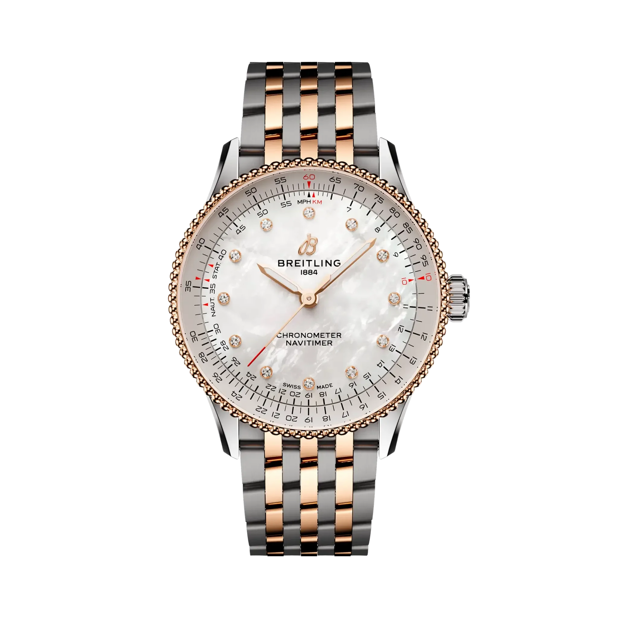 Navitimer Automatic 36- Stainless Steel & 18k Red Gold - Provident Jewelry