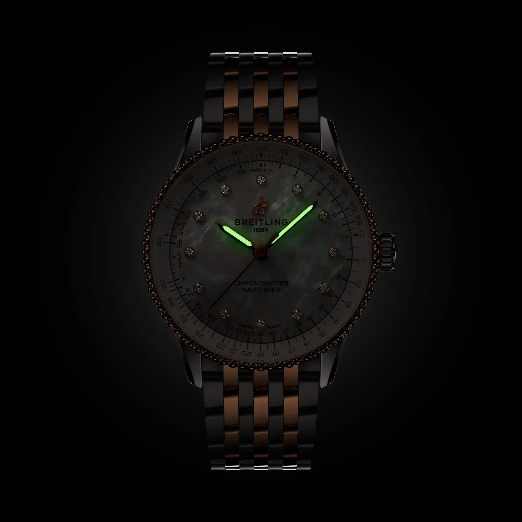 Navitimer Automatic 36- Stainless Steel & 18k Red Gold - Provident Jewelry