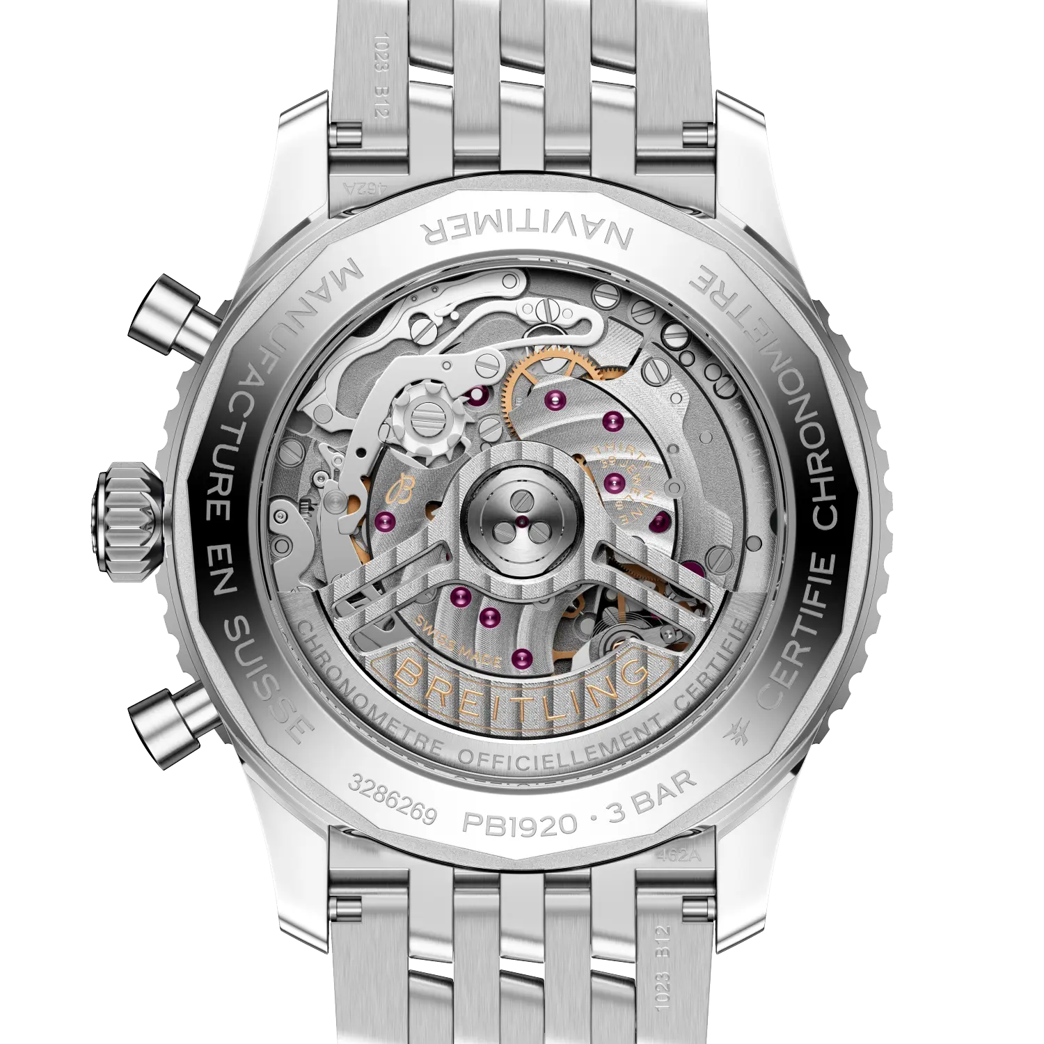 Navitimer B19 Chronograph 43 Perpetual Calendar- Stainless Steel & Platinum/ Light Blue Dial Provident Jewelery