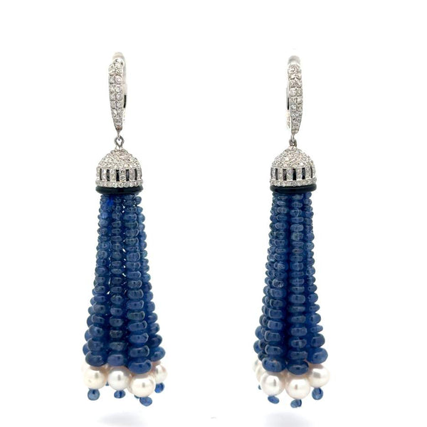 Sapphire Tassel Earrings