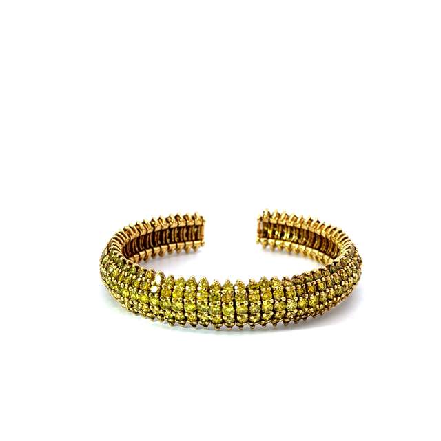 Green and Yellow Diamond Cuff