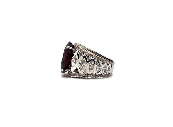 Rubelite and Diamond Ring