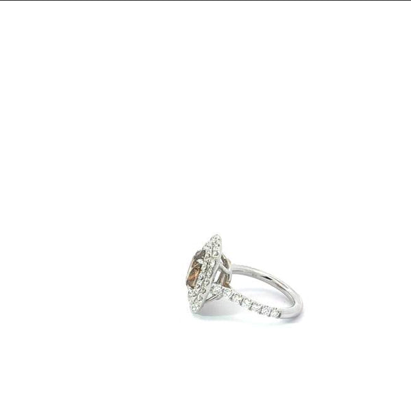 Brown Diamond Halo Ring