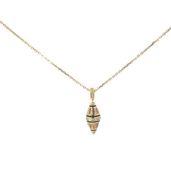 Onyx and Diamond Pendant