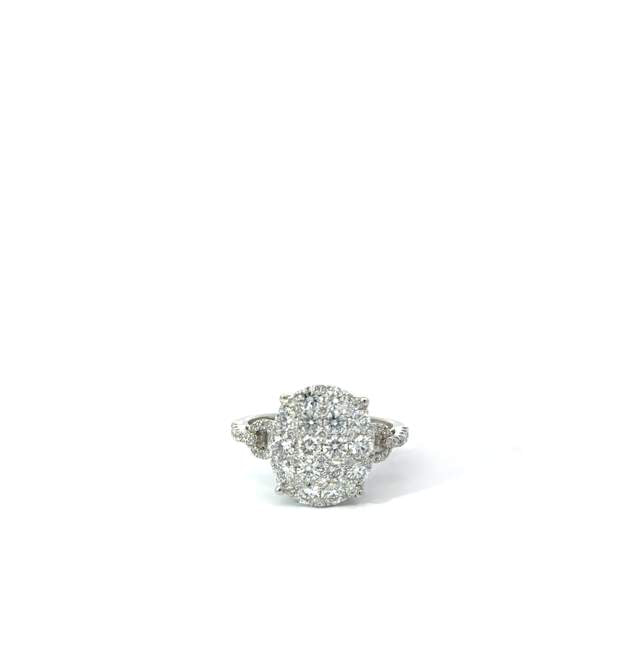 Oval Pave Diamond Ring