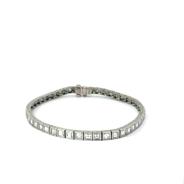 Asscher Cut Diamond Tennis Bracelet