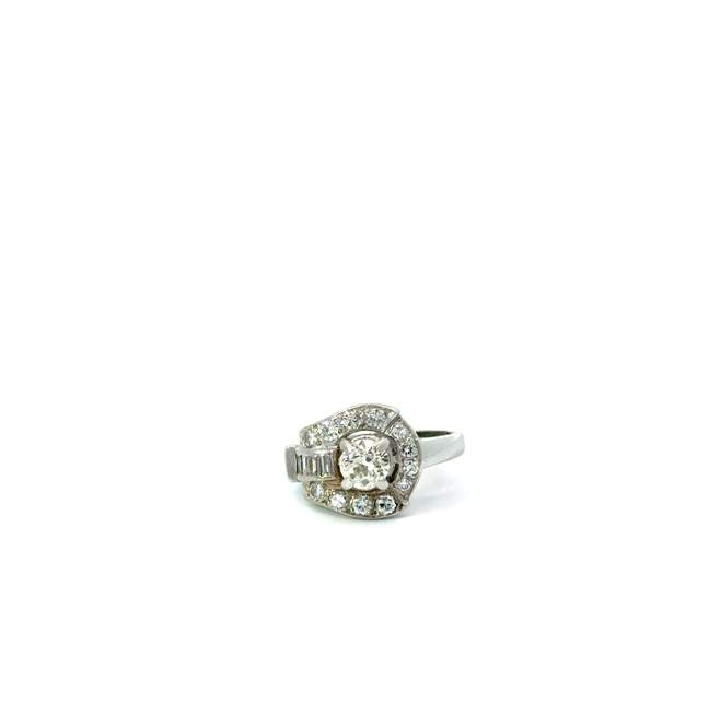 Diamond Deco Buckle Ring