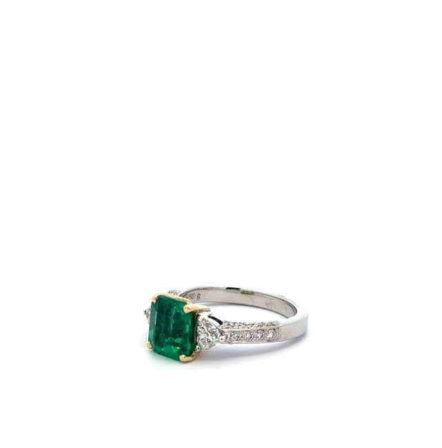 Emerald and Diamond Ring