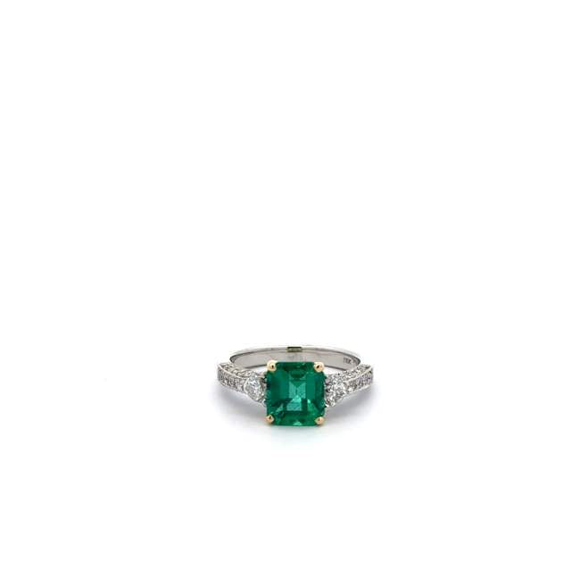Emerald and Diamond Ring