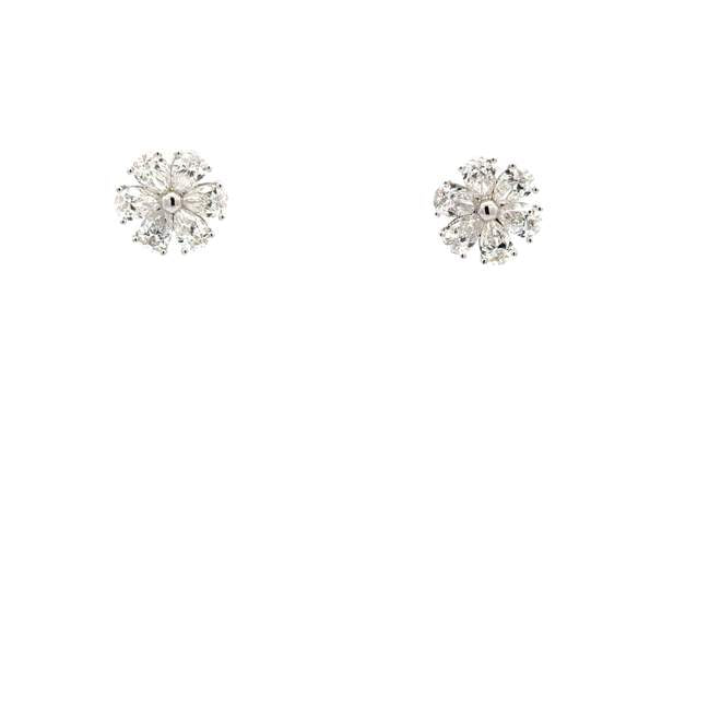 Diamond Flower Earrings