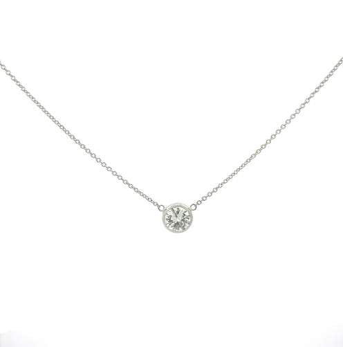 Bezel-Set Diamond Necklace
