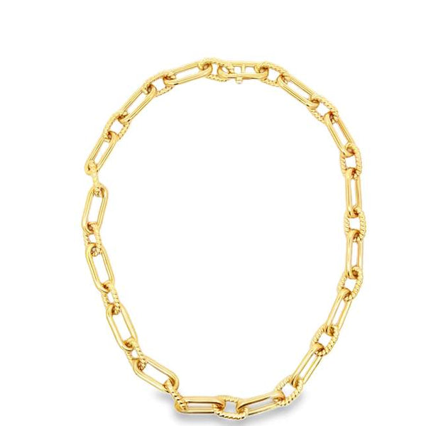 Platini Elongated Rolo Link Necklace Provident Jewelery