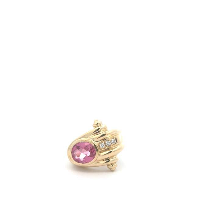 Cartier Pink Tourmaline and Diamond Ring