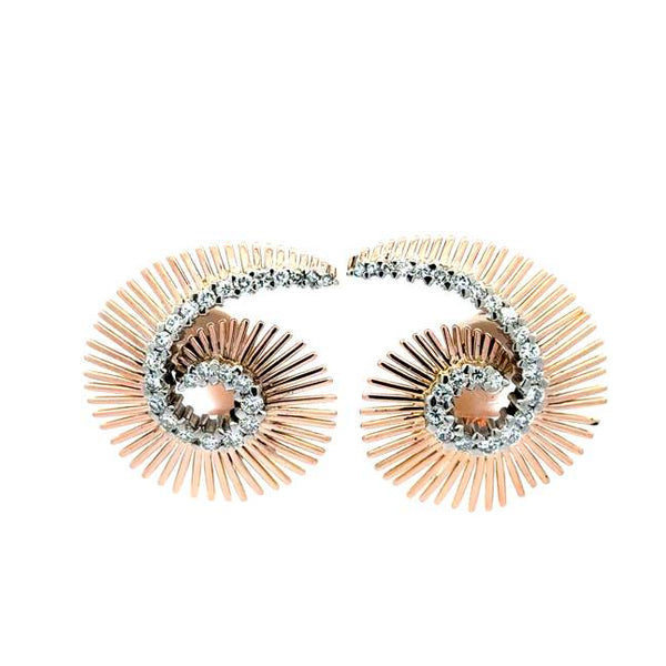 Swirl Diamond Earrings Provident Jewelery