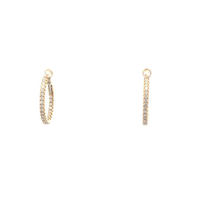 Round Brilliant Diamond Micro Hoops