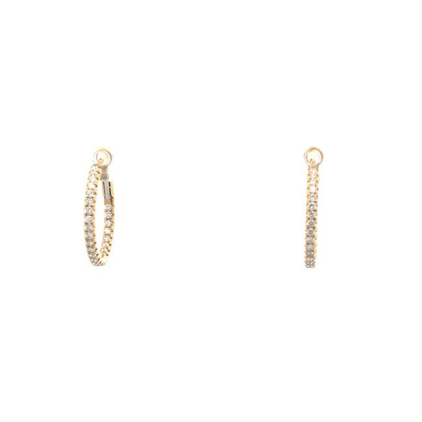 Round Brilliant Diamond Micro Hoops