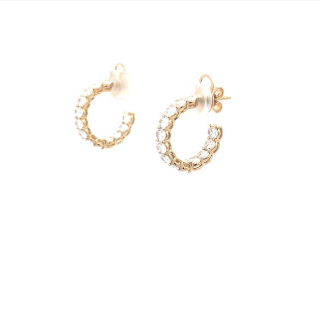 Oval Cut Diamond Hoops