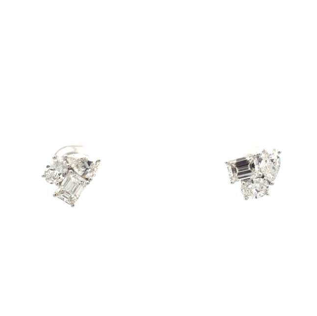 Mixed Cut Diamond Stud