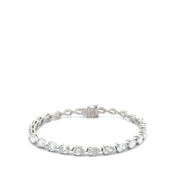 Pear Shaped Diamond Tennis Bracelet Provident Jewelery