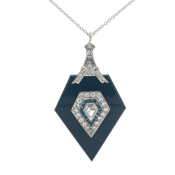 Diamond and Onyx Necklace