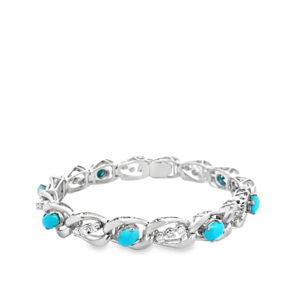 Turquoise and Diamond Bracelet
