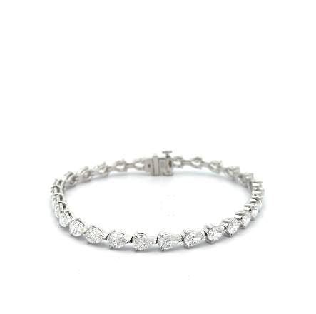 Pear Cut Diamond Tennis Bracelet