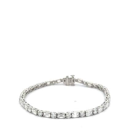 Mixed Cut Diamond Tennis Bracelet