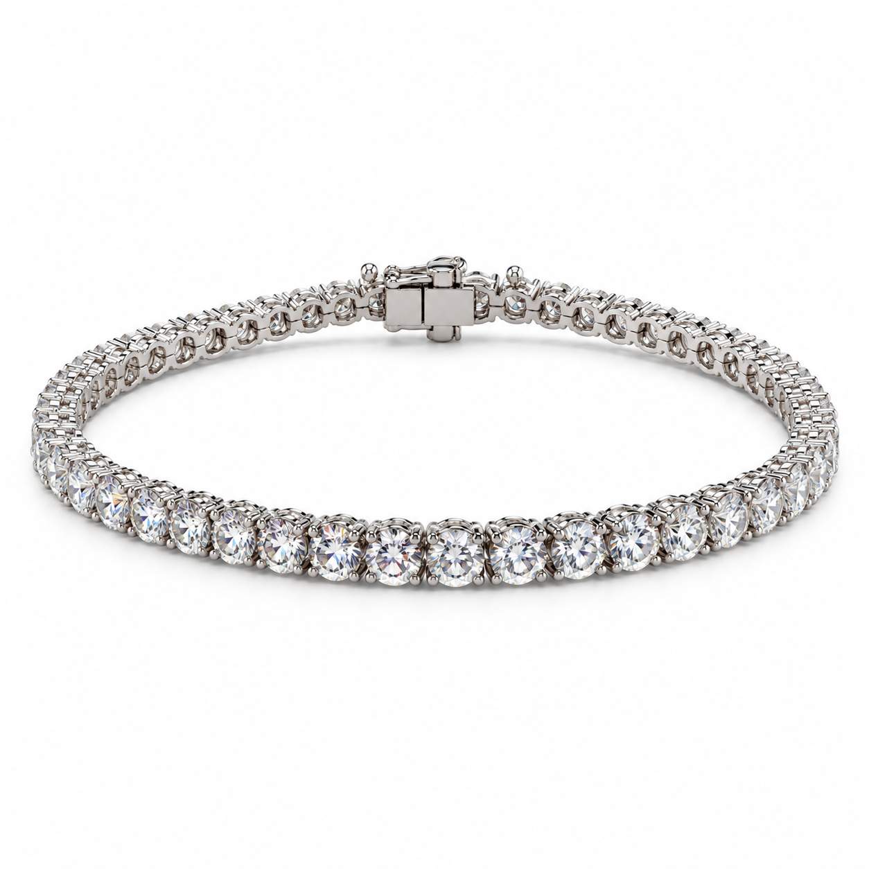 Platinum Diamond Tennis Bracelet - 4.74 Carats