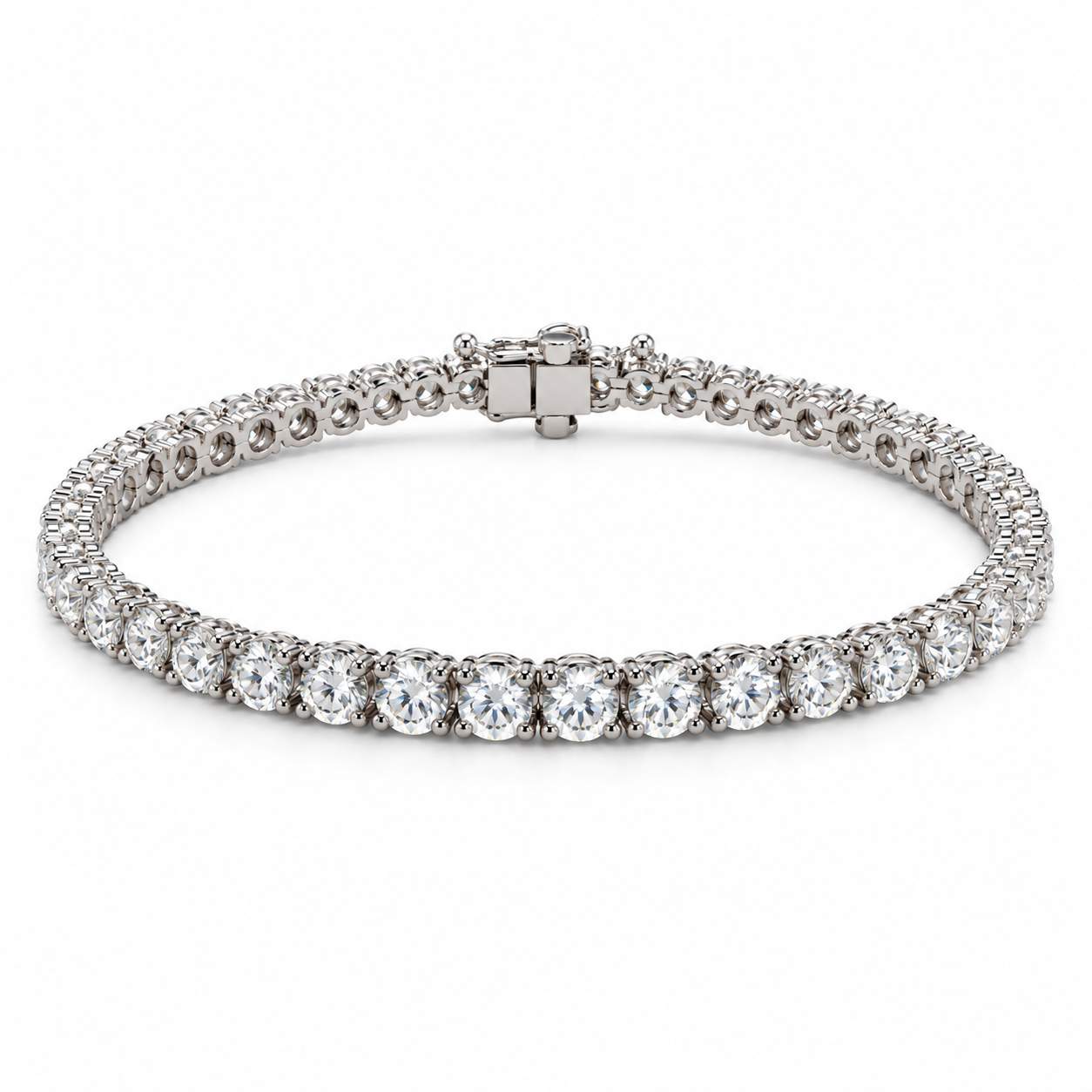 Platinum Diamond Tennis Bracelet - 5.50 Carats