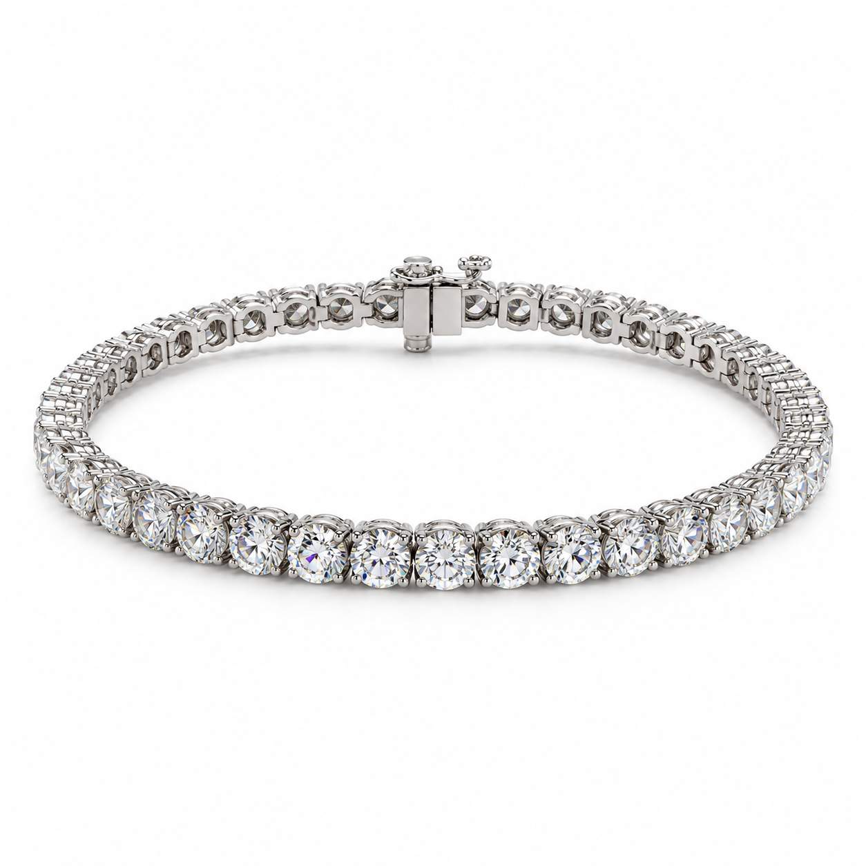 Platinum Diamond Tennis Bracelet - 7.59CTS