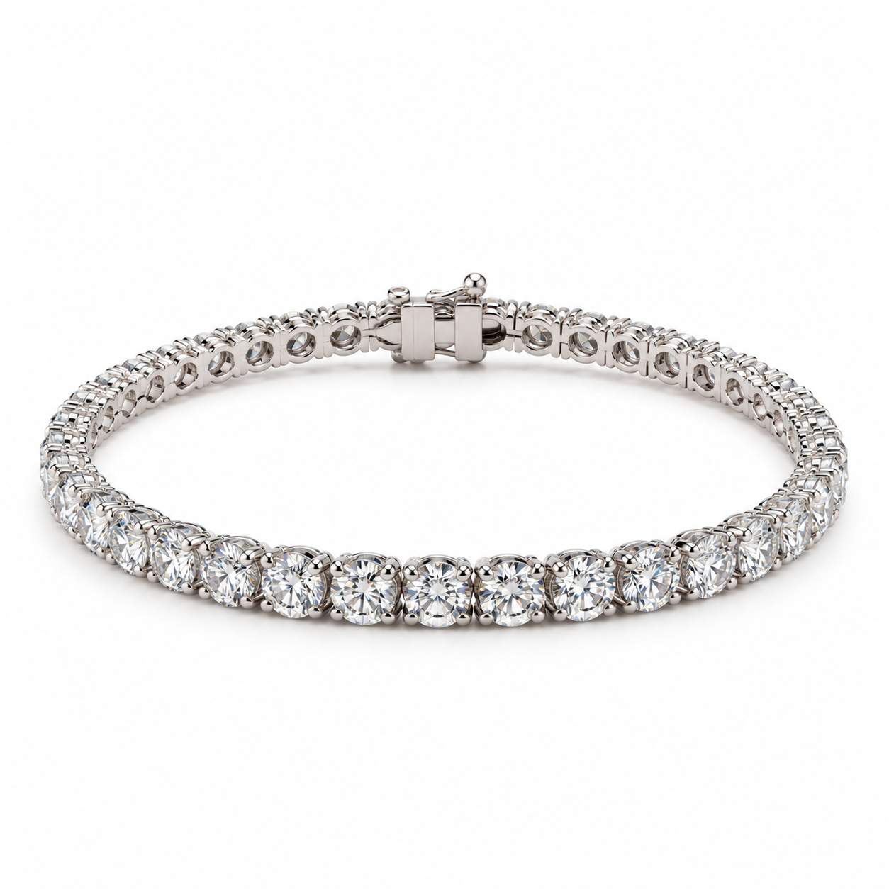 Platinum Diamond Tennis Bracelet - 8.99CTS
