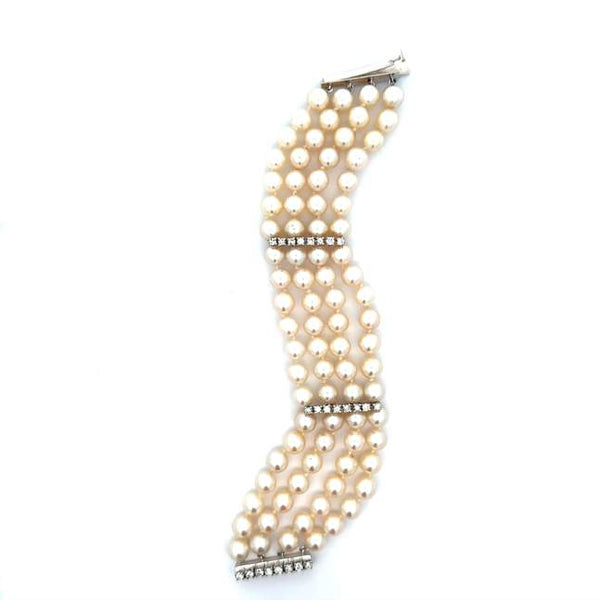 Pearl and Diamond Bracelet