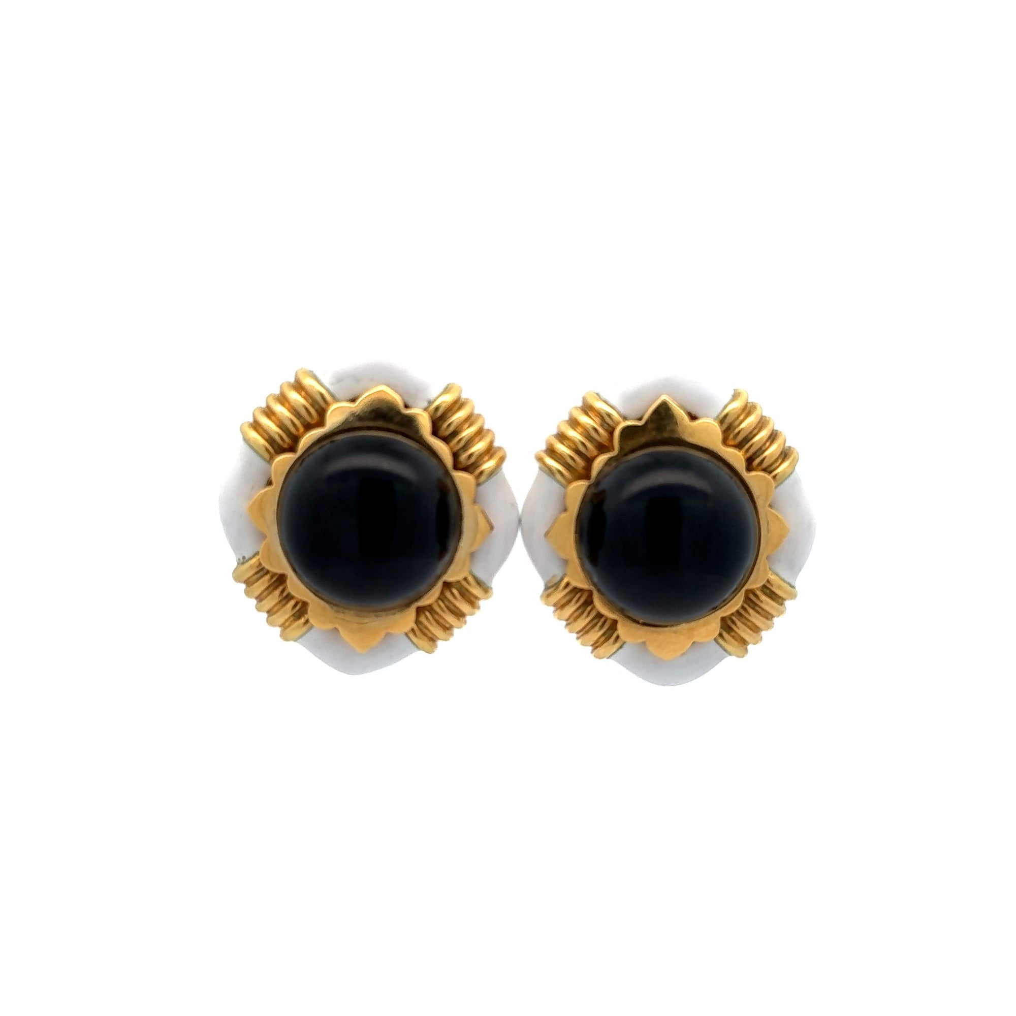David Webb Onyx Earrings