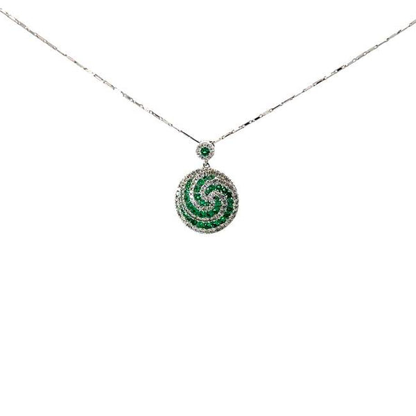 Tsavorite and Diamond Pendant
