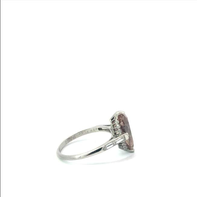 Brown Pear Diamond Ring