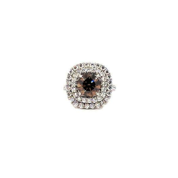 BROWN DIAMOND HALO RING
