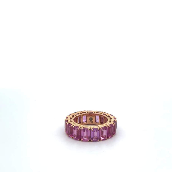 Pink Sapphire Eternity Band