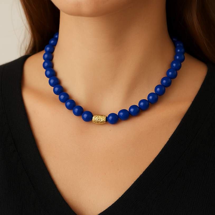 Lapis Beaded Necklace