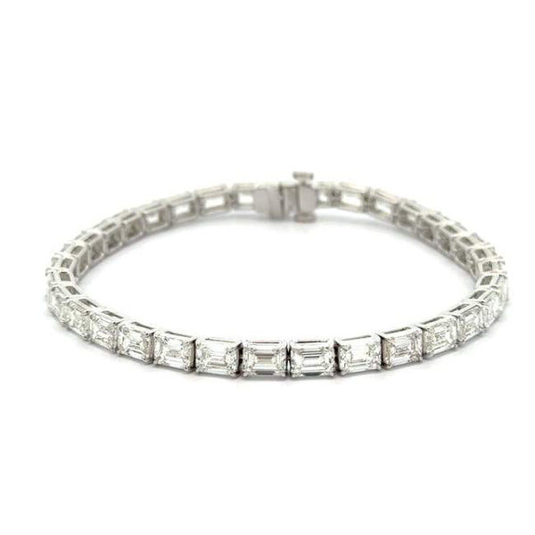 Emerald Cut Diamond Tennis Bracelet