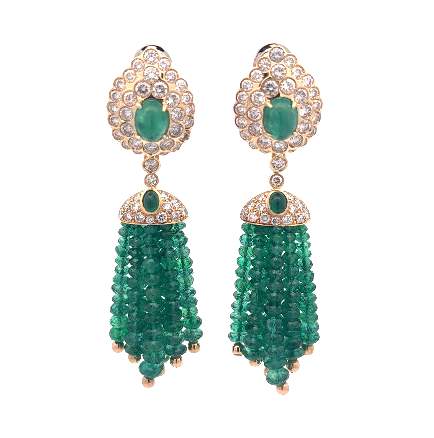 Emerald and Diamond Earrings