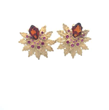 Pink Sapphire and Citrine Buccellati Earrings