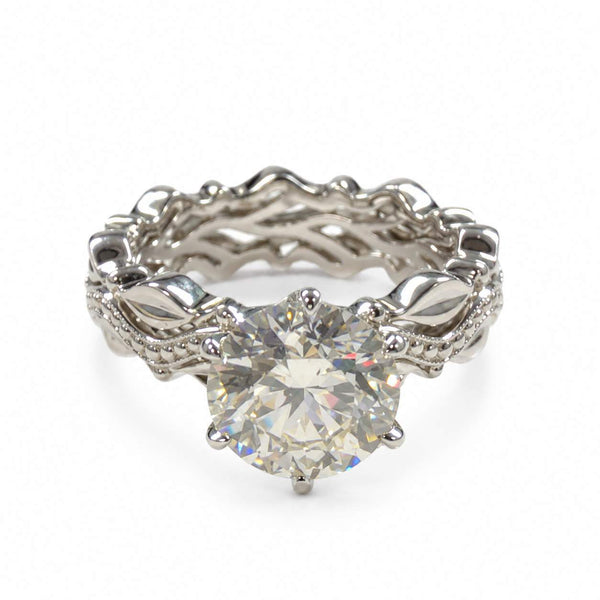 Platinum 5.50 Carat Round Brilliant Diamond Solitaire Ring
