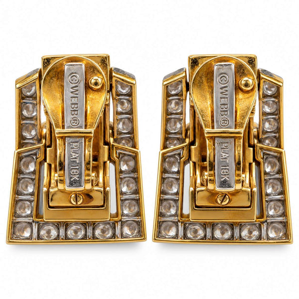 David Webb Diamond and Onyx Earrings - 3.84 carats