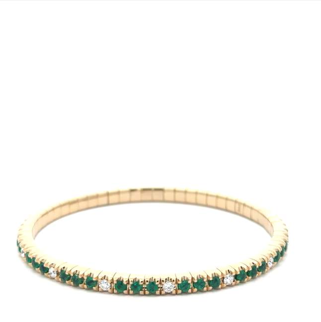 Diamond and Emerald Bracelet