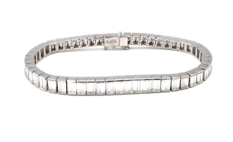 Baguette Diamond Tennis Bracelet