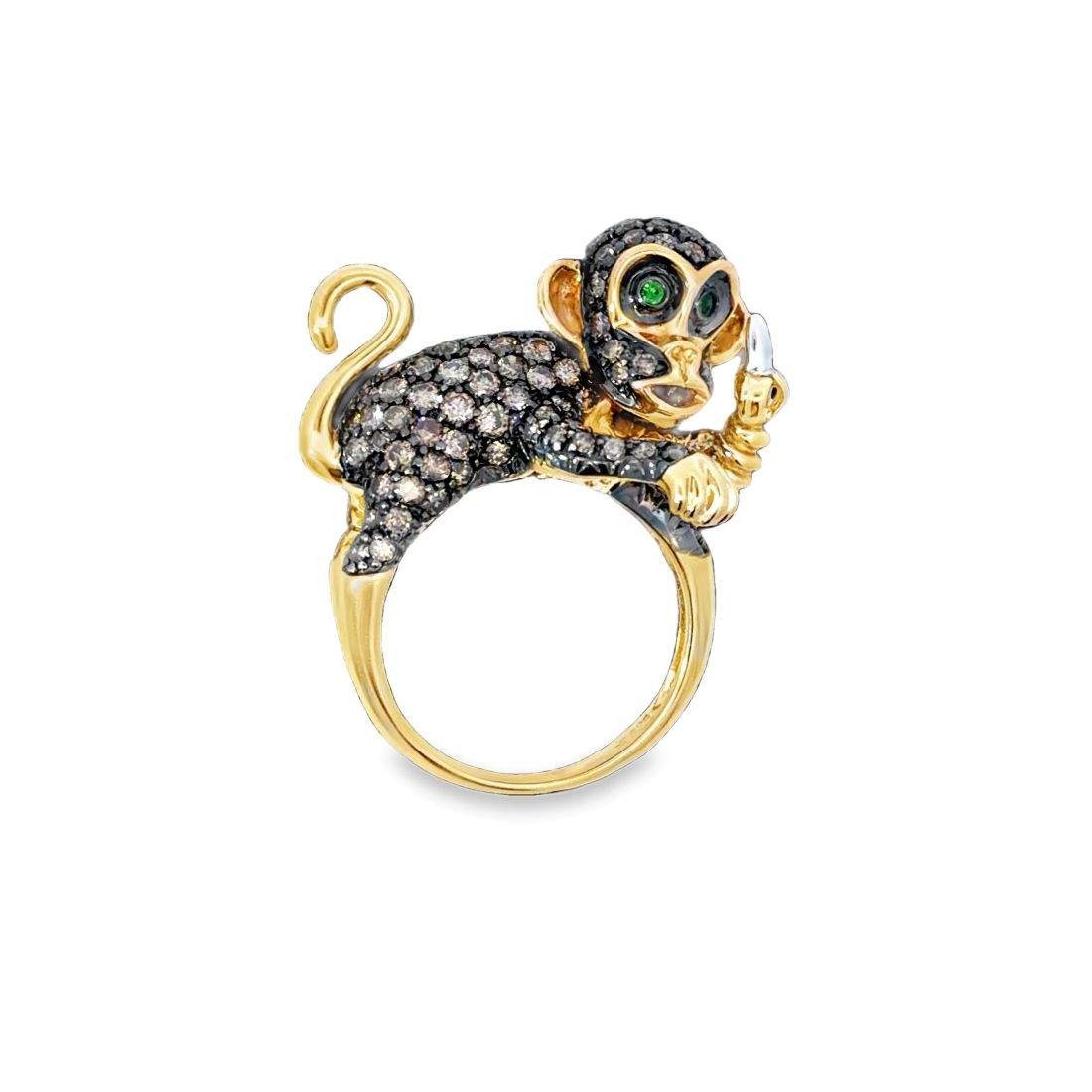 14kt Gold & Diamond Monkey Ring