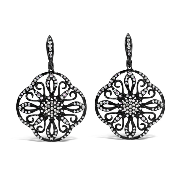 14kt Diamond Dangle Earrings