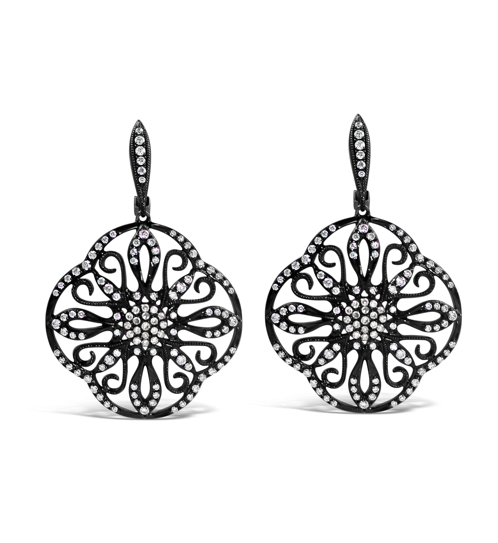 14kt Diamond Dangle Earrings