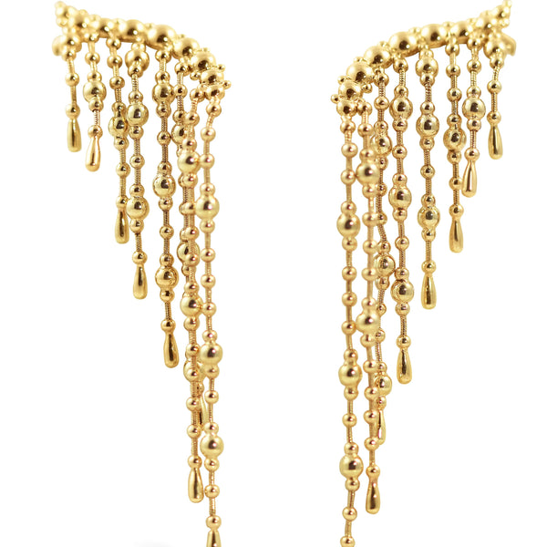 18KT YELLOW GOLD CARLA AMORIM DANGLE EARRINGS