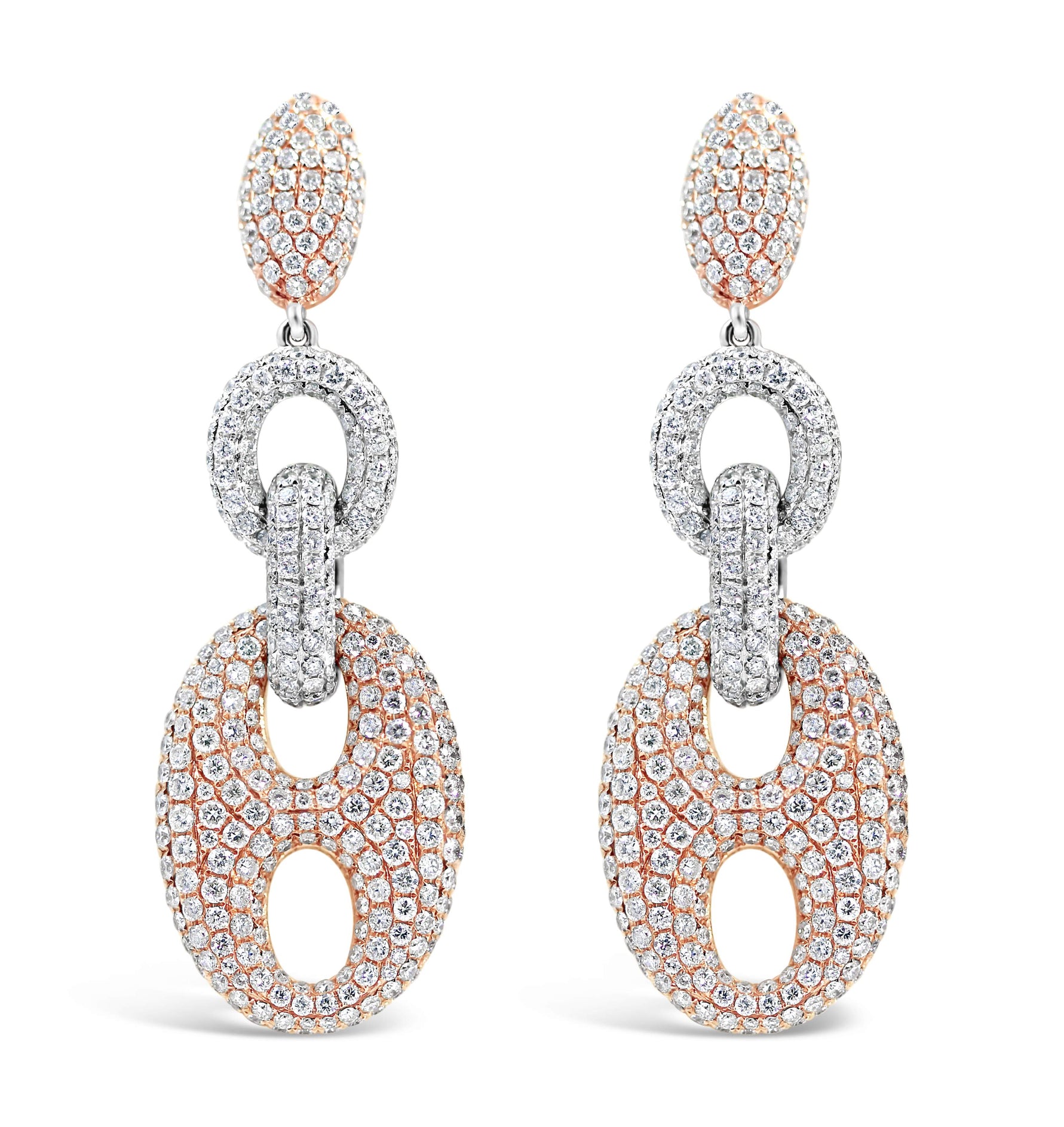 18kt Gold Diamond Dangle Earrings